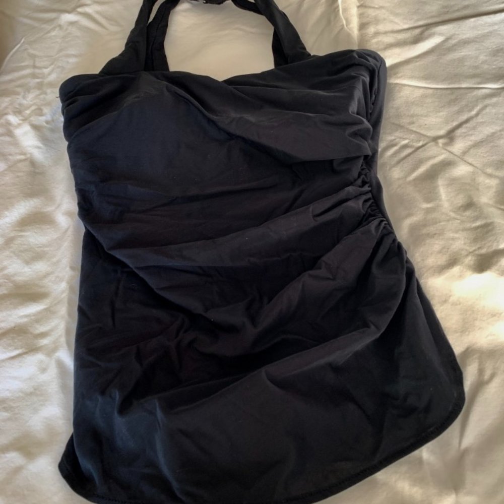 Land's End Women's Swim-suit, Black, large, front panel